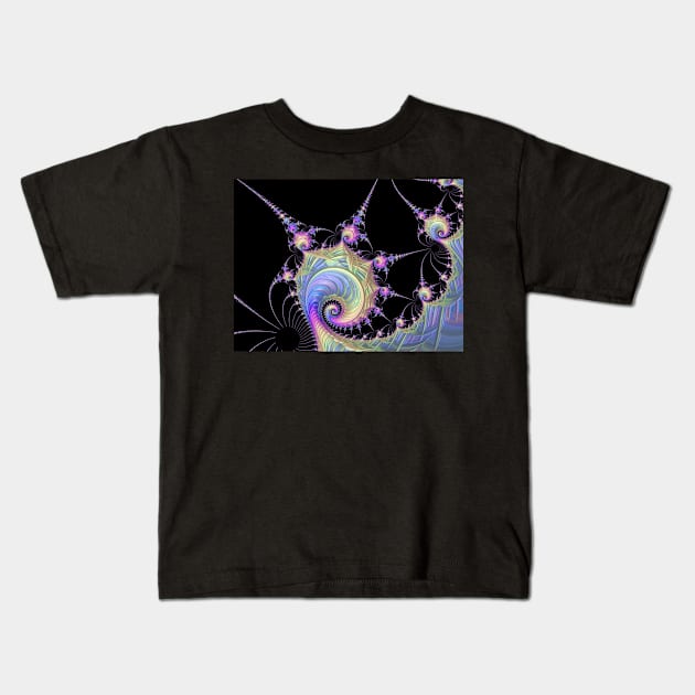 Fractal Snail Kids T-Shirt by Colette22